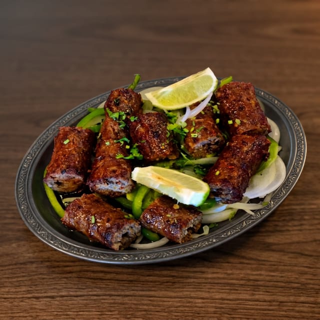 Lamb Seekh Kebab.