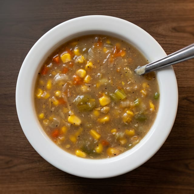 Sweet Corn Veg Soup.